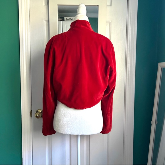 Red Velvet Bolero Jacket small - Picture 2 of 6